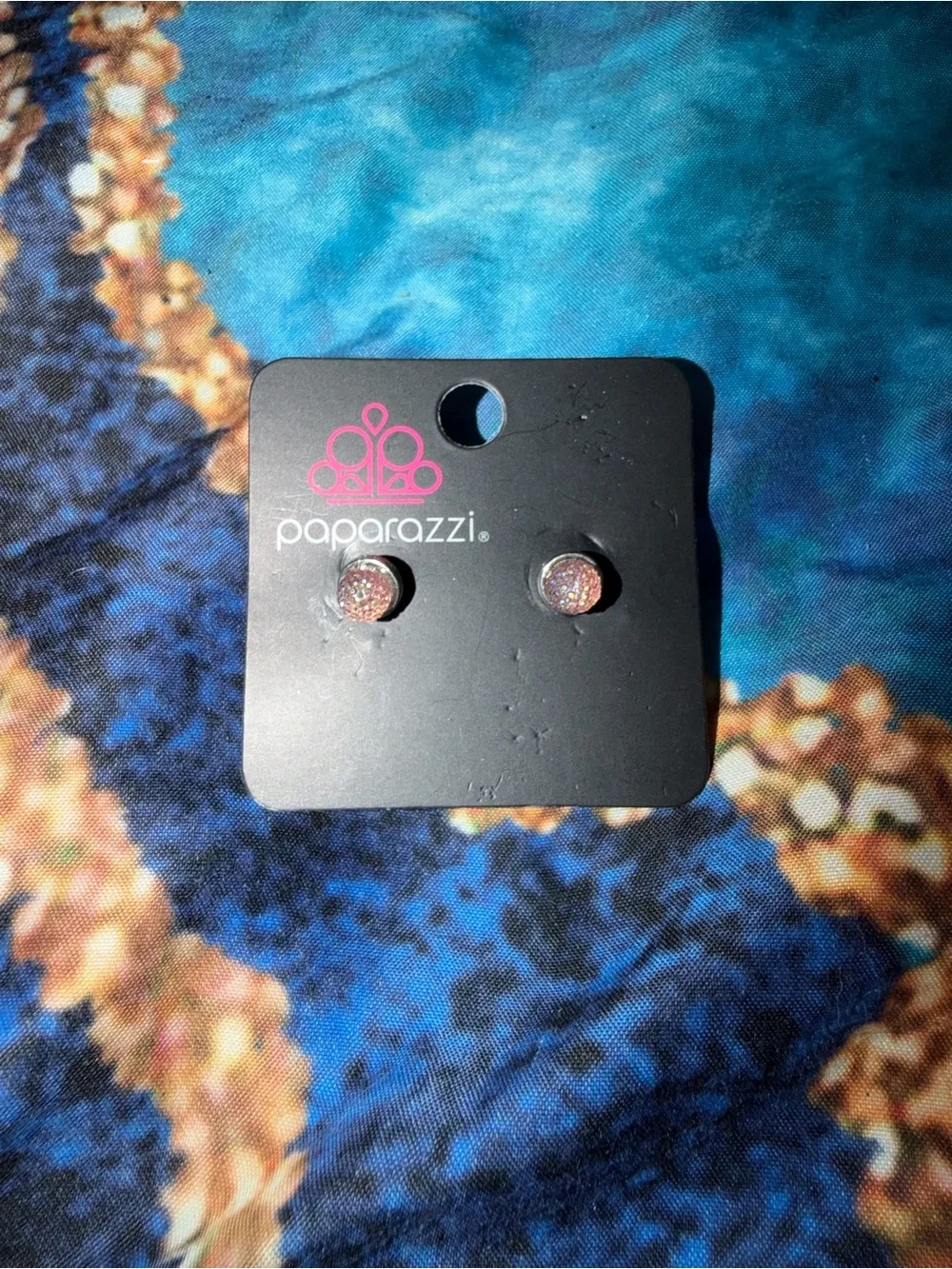 paparazzi Pink Iridescent Stud Earrings